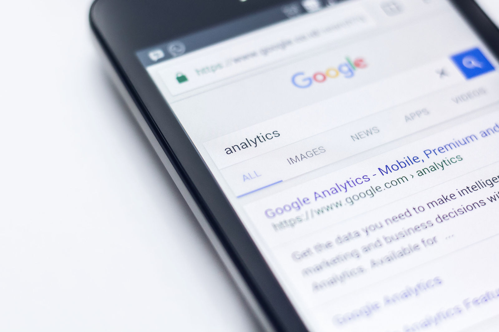 google esimene leht analytics